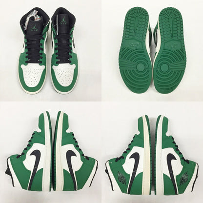 NIKE Air Jordan 1 Mid SE Green Black Sneakers Size 10