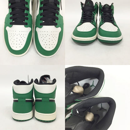 NIKE Air Jordan 1 Mid SE Green Black Sneakers Size 10