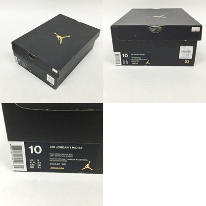 NIKE Air Jordan 1 Mid SE Green Black Sneakers Size 10
