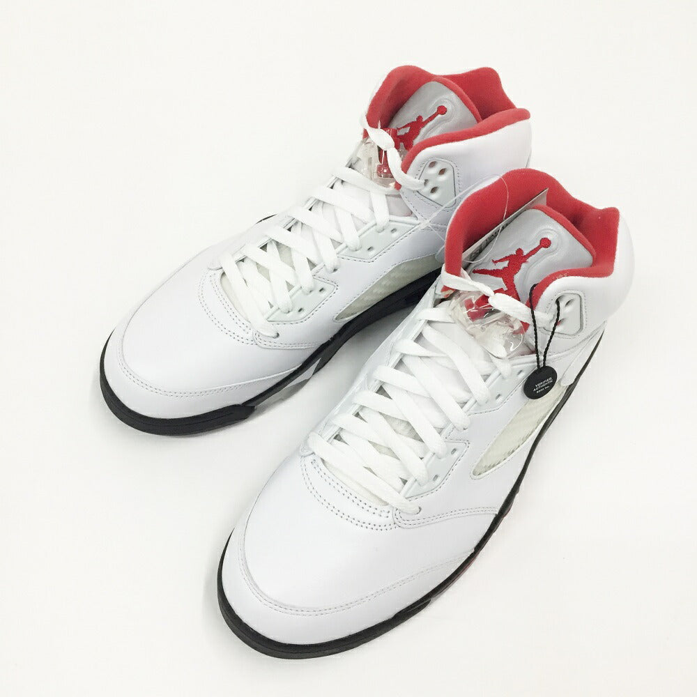 NIKE Air Jordan 5 Retro White Sneakers Size 10.5