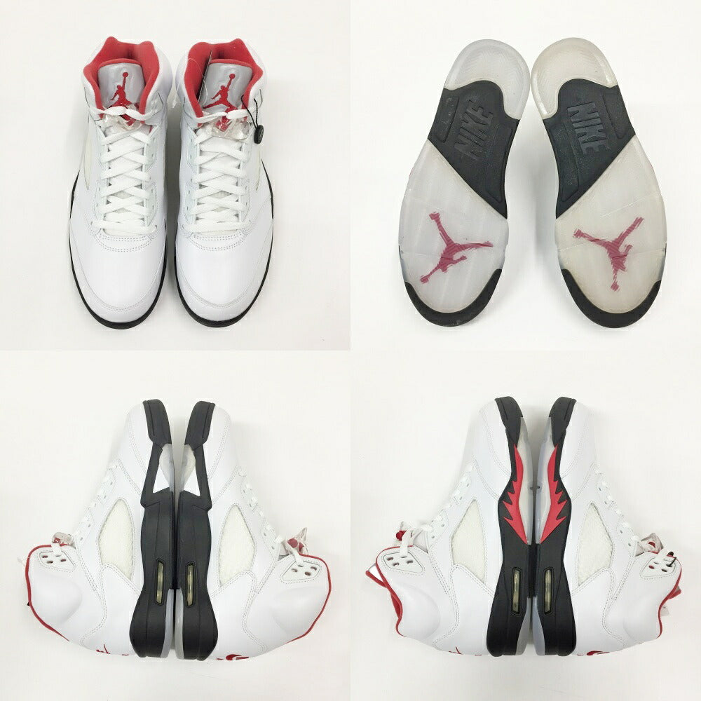 NIKE Air Jordan 5 Retro White Sneakers Size 10.5