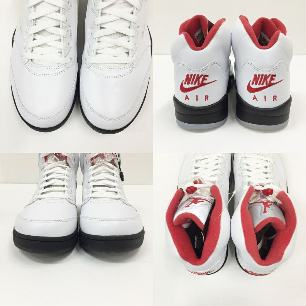 NIKE Air Jordan 5 Retro White Sneakers Size 10.5