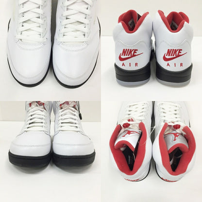 NIKE Air Jordan 5 Retro White Sneakers Size 10.5