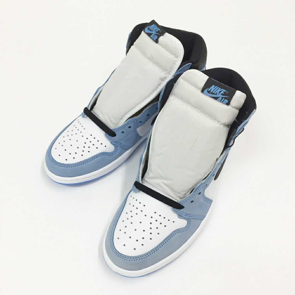 NIKE Air Jordan 1 High OG White Black Blue Sneakers Size 10