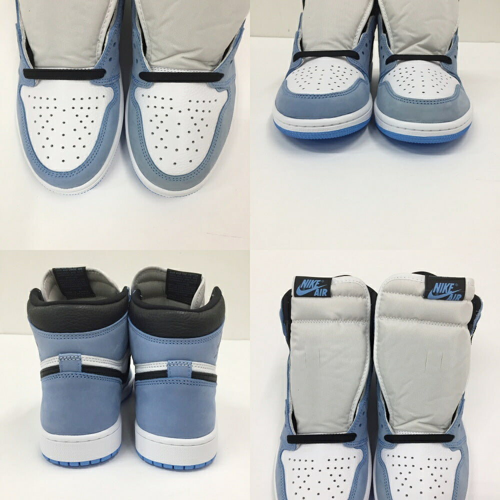 NIKE Air Jordan 1 High OG White Black Blue Sneakers Size 10