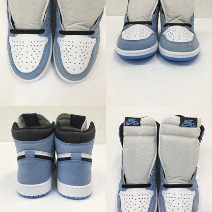NIKE Air Jordan 1 High OG White Black Blue Sneakers Size 10