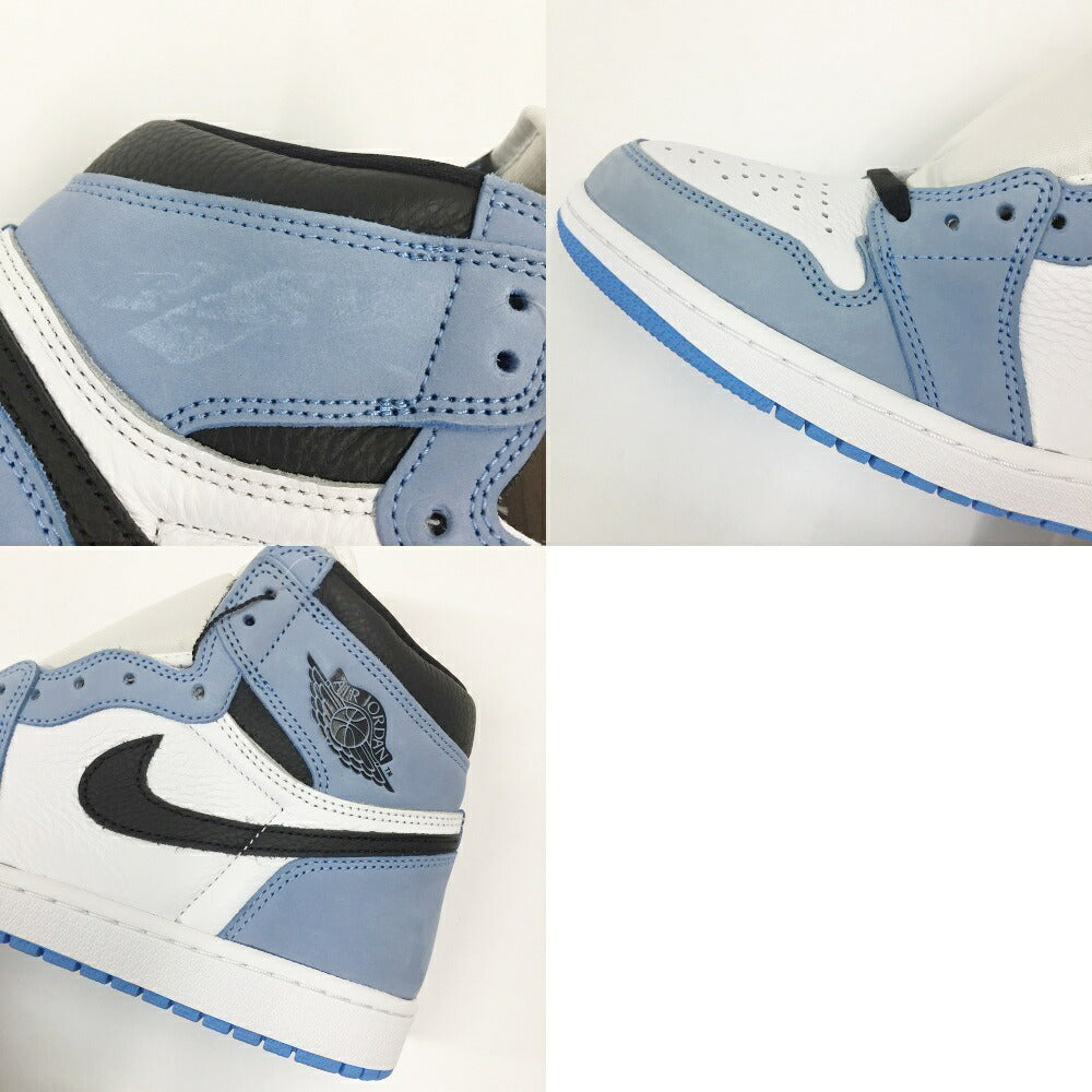 NIKE Air Jordan 1 High OG White Black Blue Sneakers Size 10