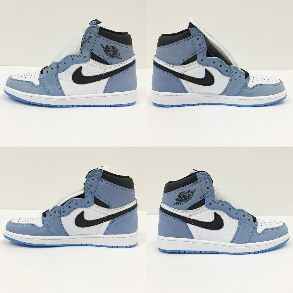 NIKE Air Jordan 1 High OG White Black Blue Sneakers Size 10