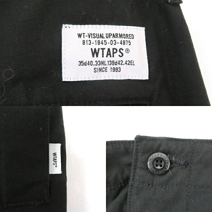 WTAPS 23SS Cotton Ripstop Trousers Black Size 04