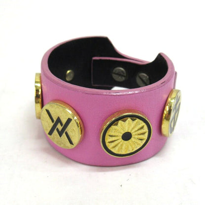 AMBUSH Pink Crest Leather Bracelet Size ONE SIZE
