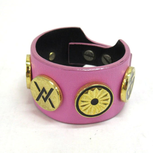 AMBUSH Pink Crest Leather Bracelet Size ONE SIZE