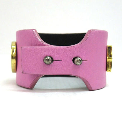 AMBUSH Pink Crest Leather Bracelet Size ONE SIZE