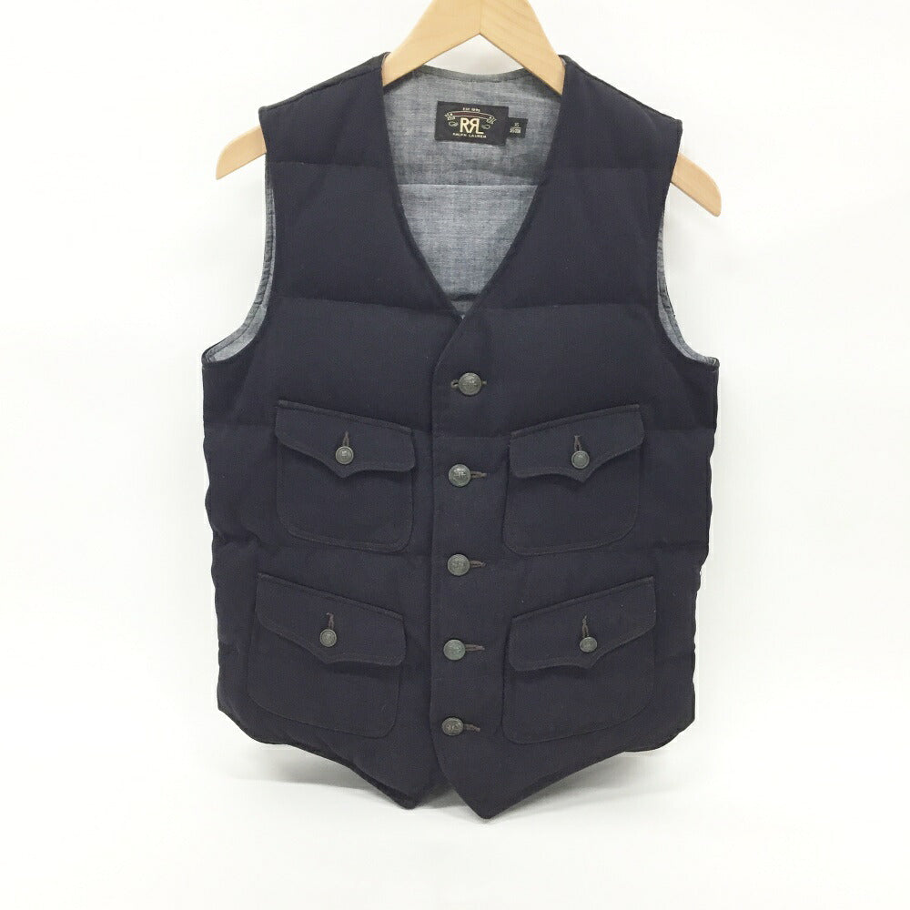 RRL Twill Down Vest Black Size XS