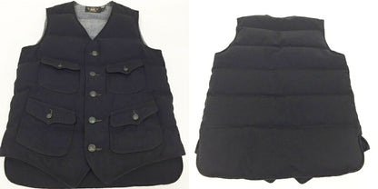 RRL Twill Down Vest Black Size XS