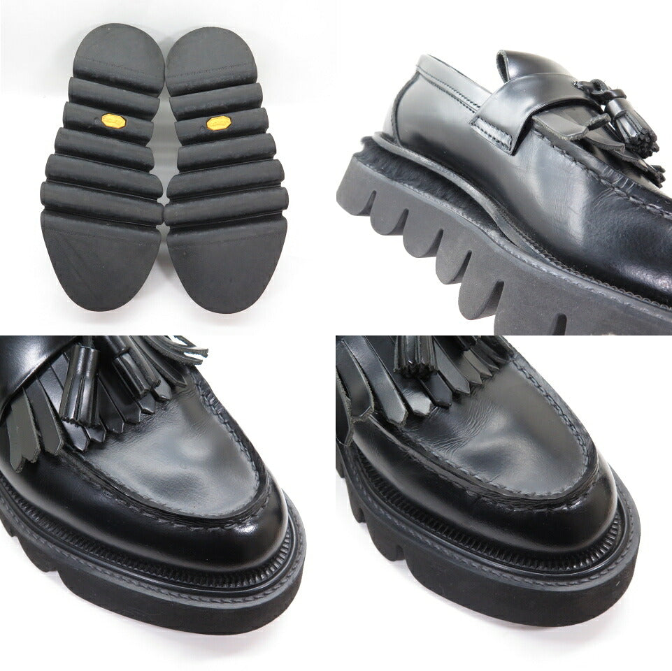 Hender Scheme Meadow Kilt Tassel Moccasins Black Loafers