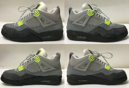 RETRO LE NEON Air Jordan 4 Neon Yellow Sneakers Size 28.0