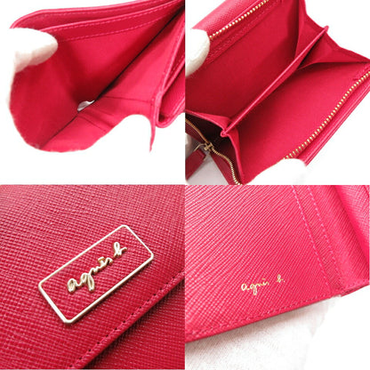 QAW agnes b. QAW01-01 Leather Wallet Red Size ONE SIZE