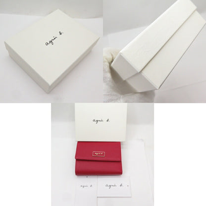 QAW agnes b. QAW01-01 Leather Wallet Red Size ONE SIZE