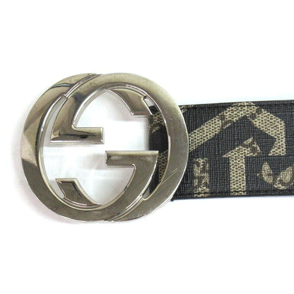 GUCCI GG Kaleido Leather Belt Brown Size 110