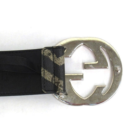 GUCCI GG Kaleido Leather Belt Brown Size 110