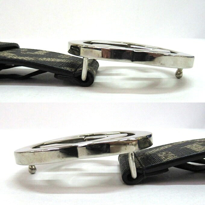 GUCCI GG Kaleido Leather Belt Brown Size 110