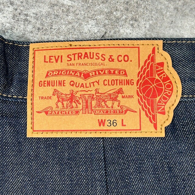 Air Jordan x LEVI'S Baggy Rigid Denim Rinsed Indigo Size W36