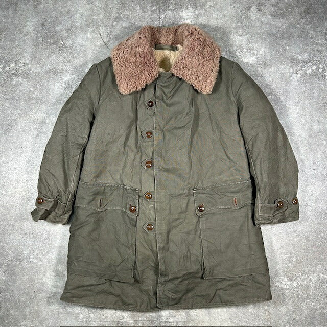 Mats Larsson 40s Swedish Military Pilot Coat Green Size XL