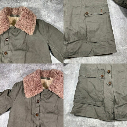 Mats Larsson 40s Swedish Military Pilot Coat Green Size XL