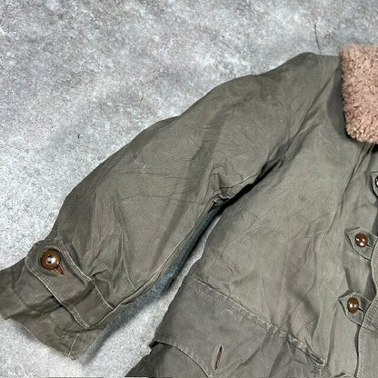Mats Larsson 40s Swedish Military Pilot Coat Green Size XL