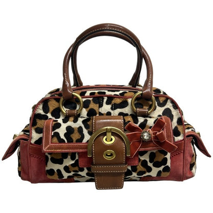 Coach Soho Ocelot Haircalf Suede Satchel Bag