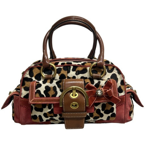 Coach Soho Ocelot Haircalf Suede Satchel Bag