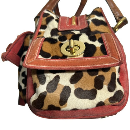 Coach Soho Ocelot Haircalf Suede Satchel Bag