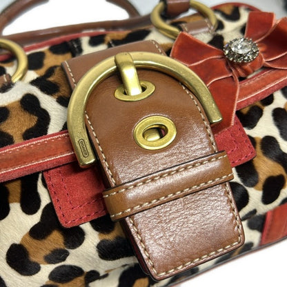 Coach Soho Ocelot Haircalf Suede Satchel Bag