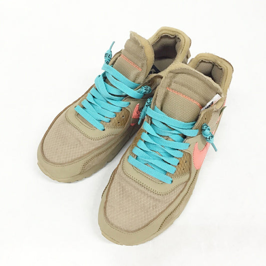 AIR MAX 90 The 10 Off-White Beige Brown Sneakers Size 7