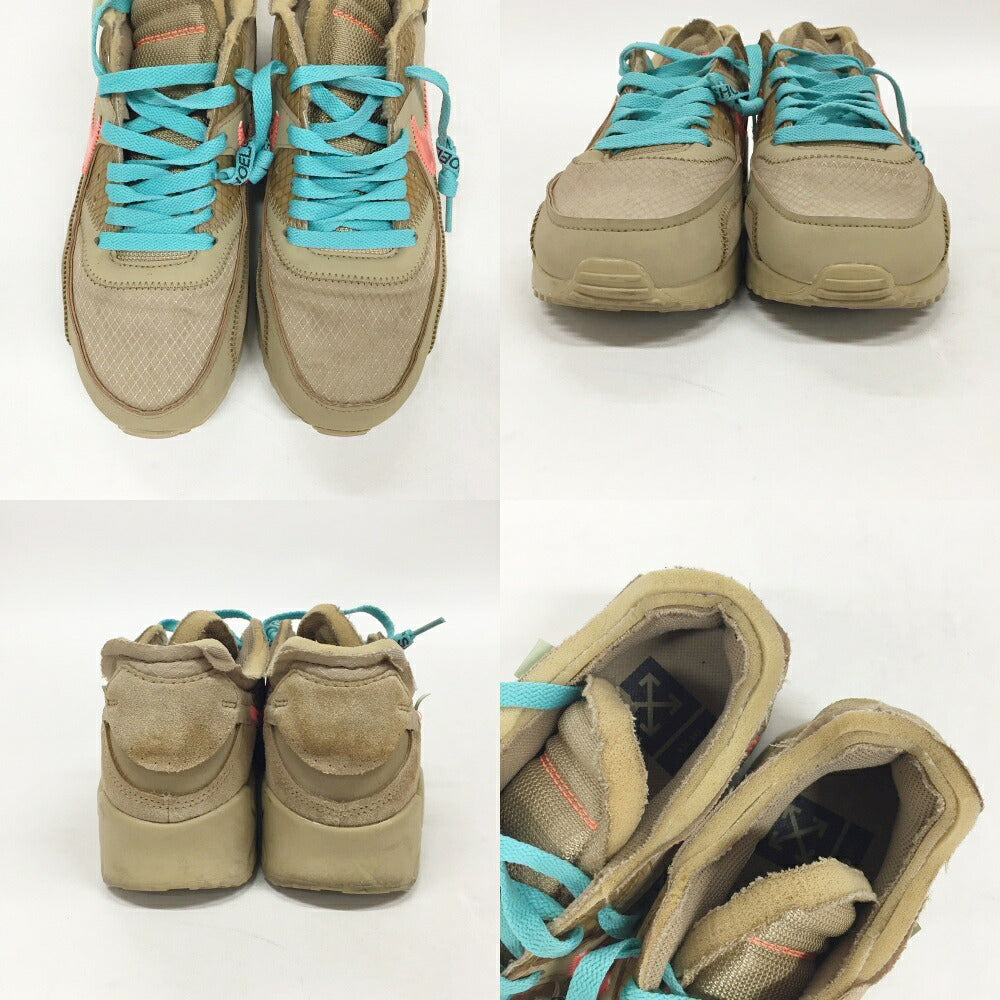 AIR MAX 90 The 10 Off-White Beige Brown Sneakers Size 7