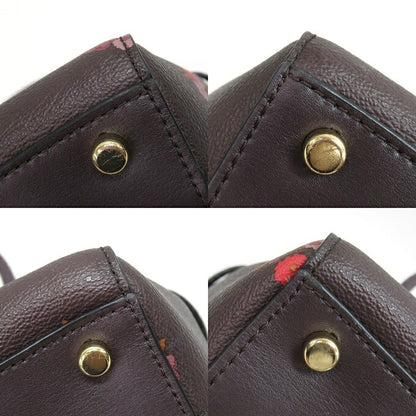 COACH Mini Break Carryall Floral 2-Way Bag Brown