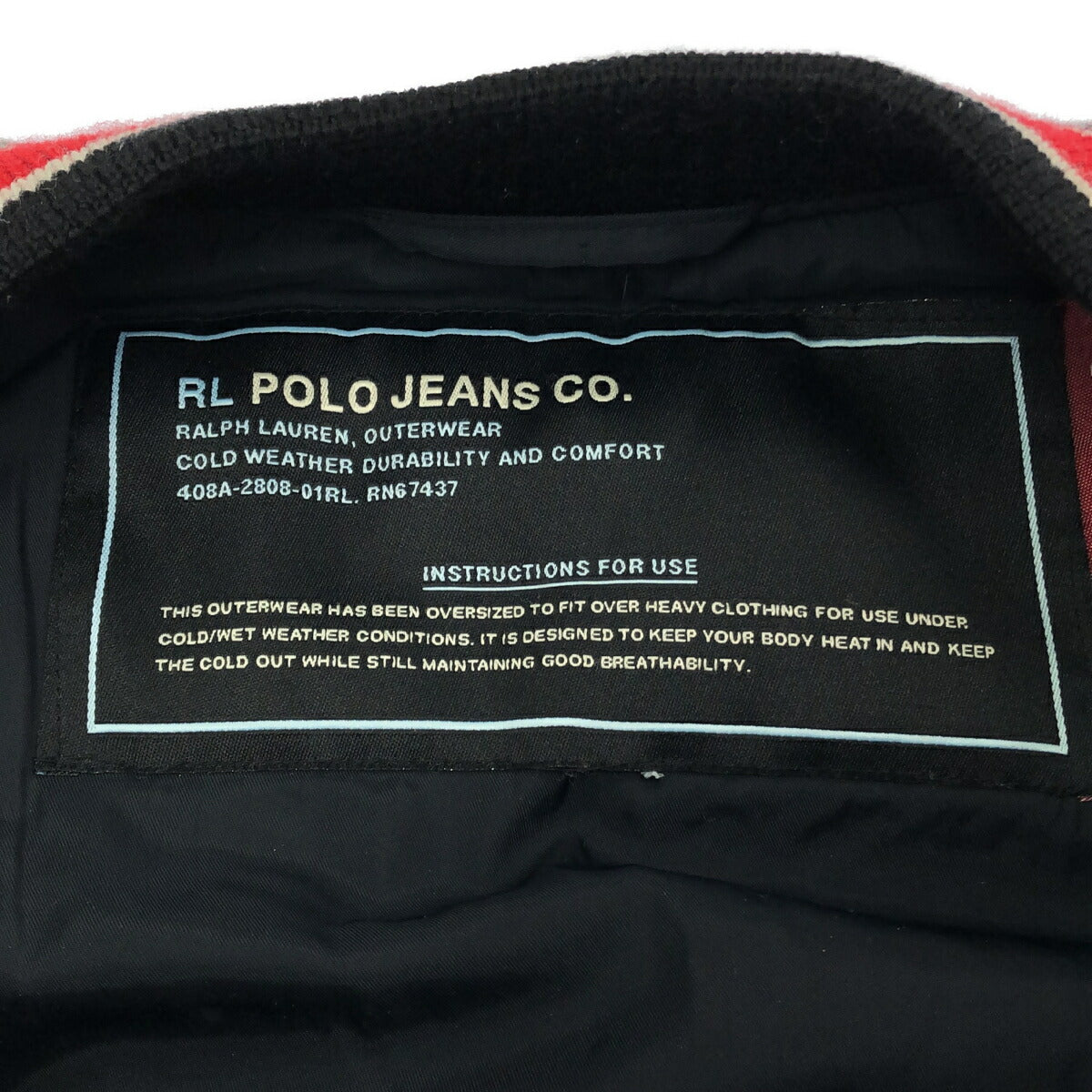 POLO JEANS COMPANY Wool Leather Varsity Jacket Gray Size M