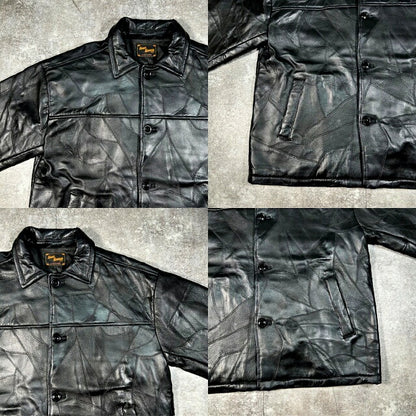 Sourcream Black Patchwork Leather Jacket Size F