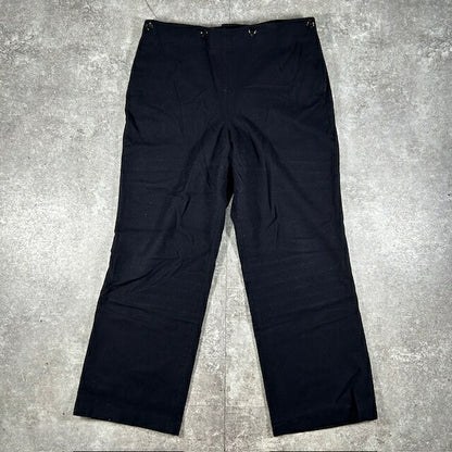 French Navy Wool Military Sailor Pants Black