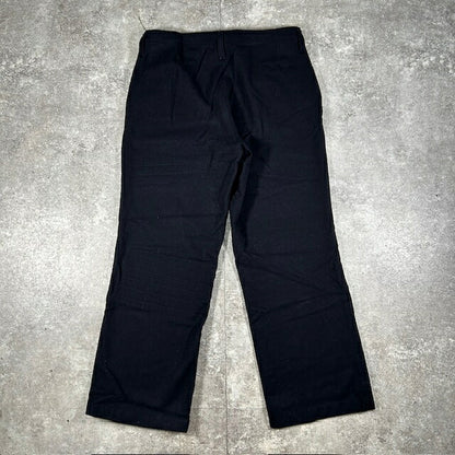 French Navy Wool Military Sailor Pants Black