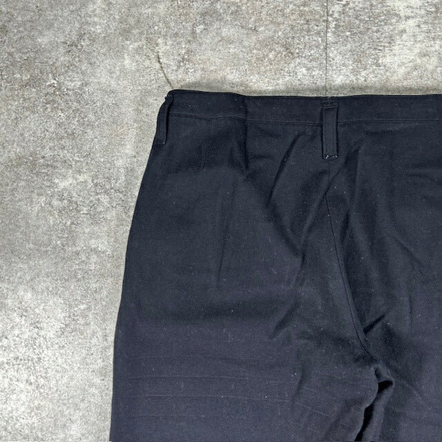 French Navy Wool Military Sailor Pants Black