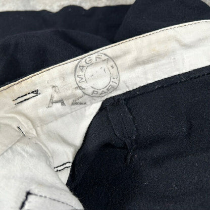 French Navy Wool Military Sailor Pants Black