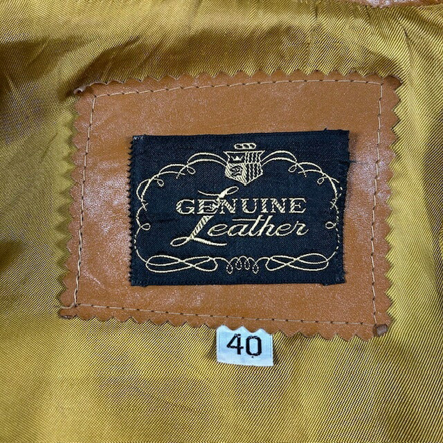 Vintage 60s 70s Brown Genuine Leather Talon Zip Size 40