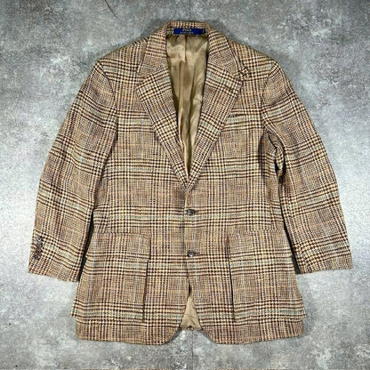 Polo by Ralph Lauren Italy Check Blazer Yellow Size 42L