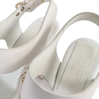 JIL SANDER NAVY Leather Sandals White SS Size 36 1/2