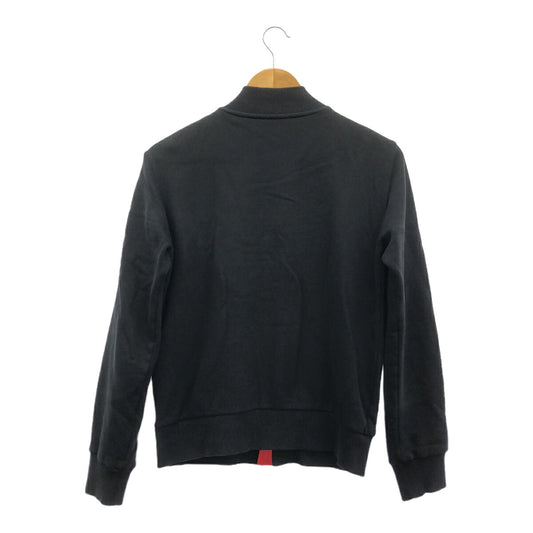 MONCLER Black Cotton Polyamide Logo Cardigan Size 14