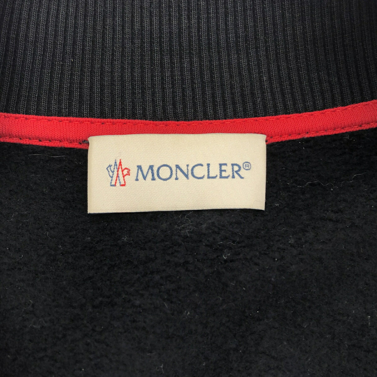 MONCLER Black Cotton Polyamide Logo Cardigan Size 14