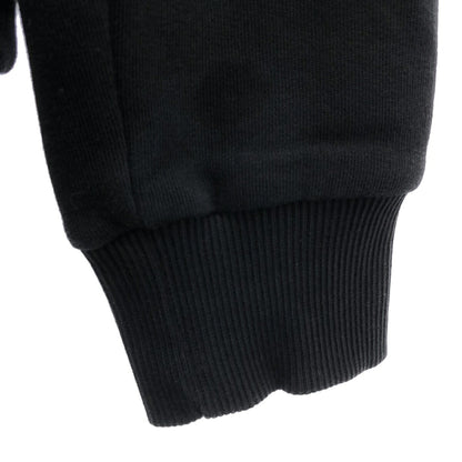 MONCLER Black Cotton Polyamide Logo Cardigan Size 14