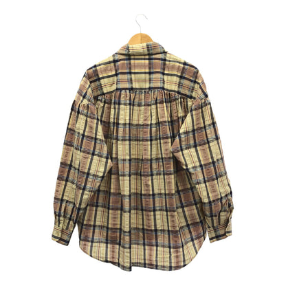 AiE Cotton Seersucker Plaid Painter Shirt Size M