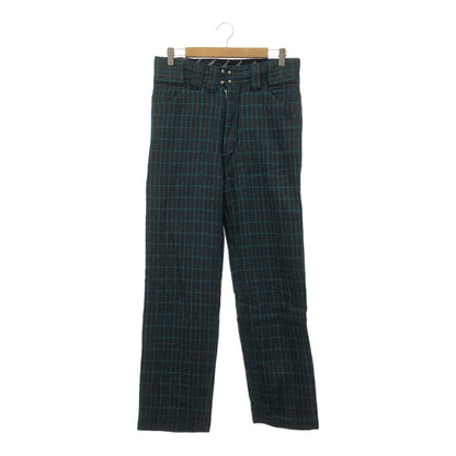 WHITE MOUNTAINEERING 10AW Green Blue Check Wool Pants Size M